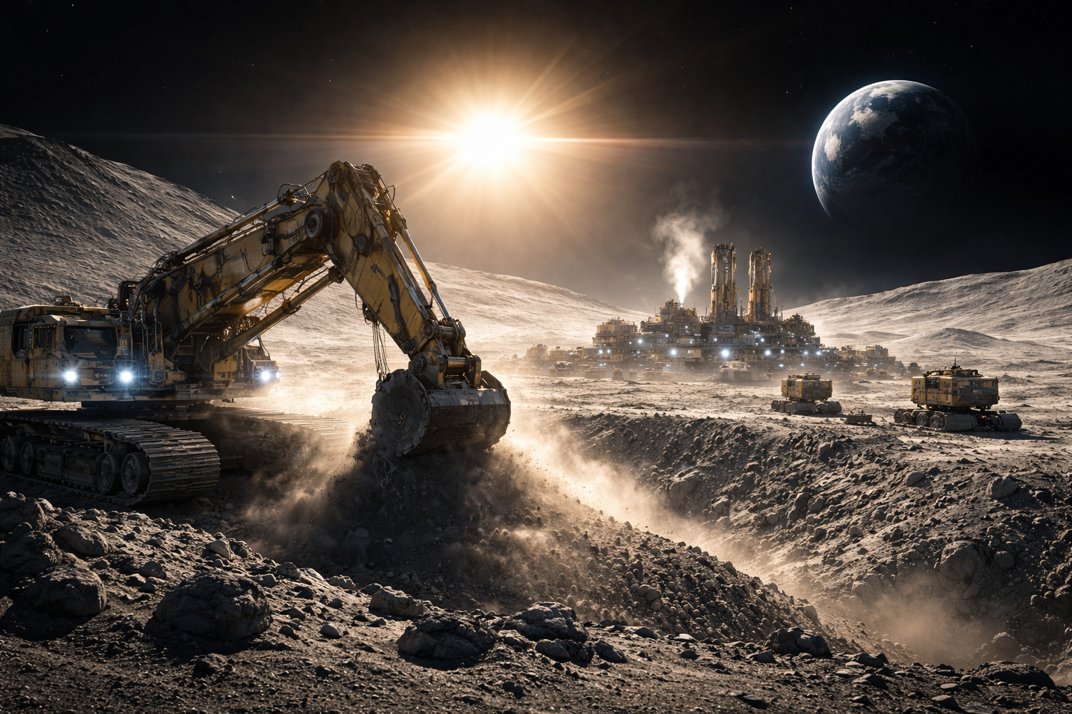 Helium 3  Tezba stroje