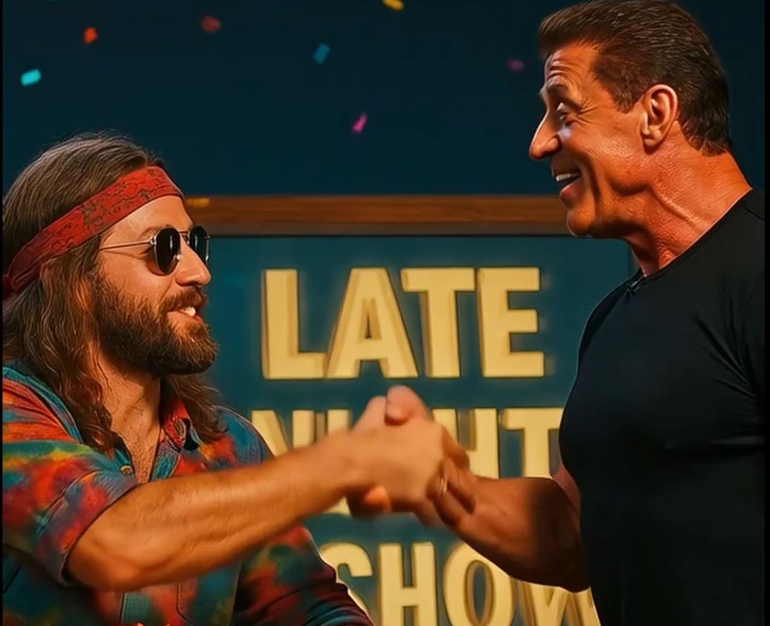 sTALLONE SHAKE HANDS