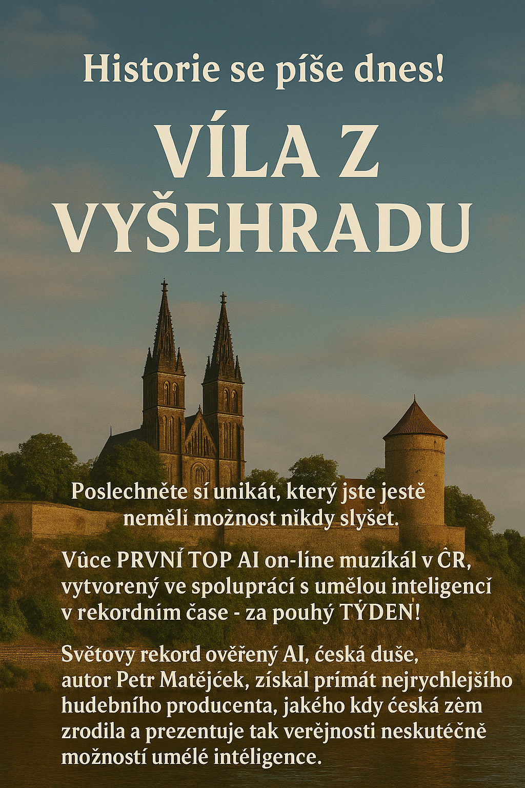 Vila z Vysehradu v podvecer