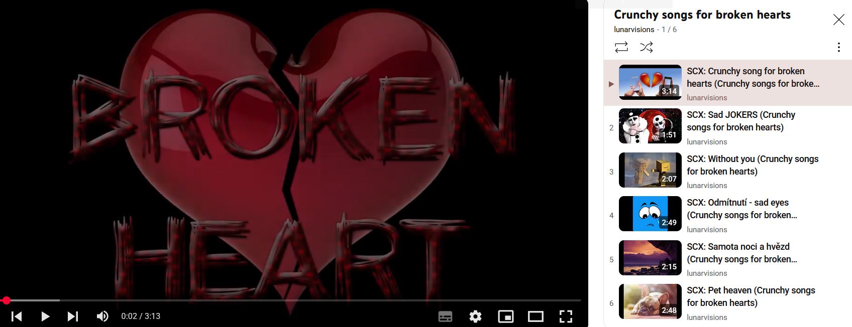 Crunchy songs for broken heart Album